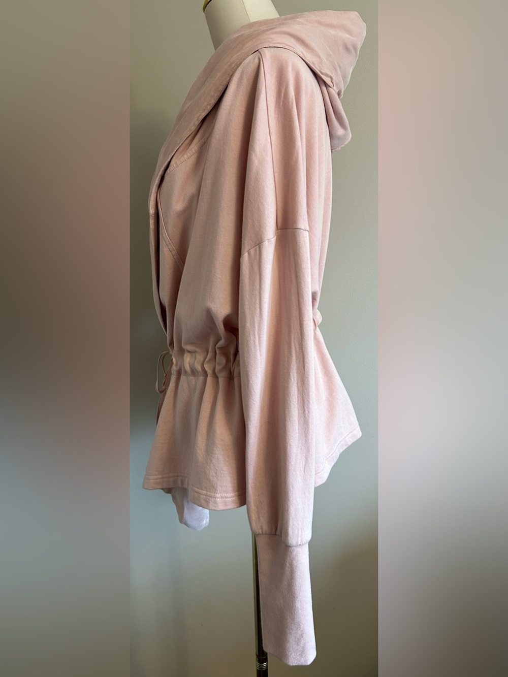 NWT - Young Fabulous & Broke Shawl Collared Jacket w Hood in Dusty Pink. - Picture 10 of 12